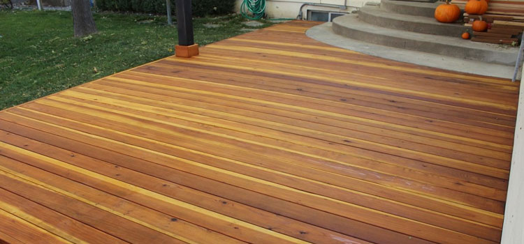 Smooth Redwood Decking in San Marino, CA